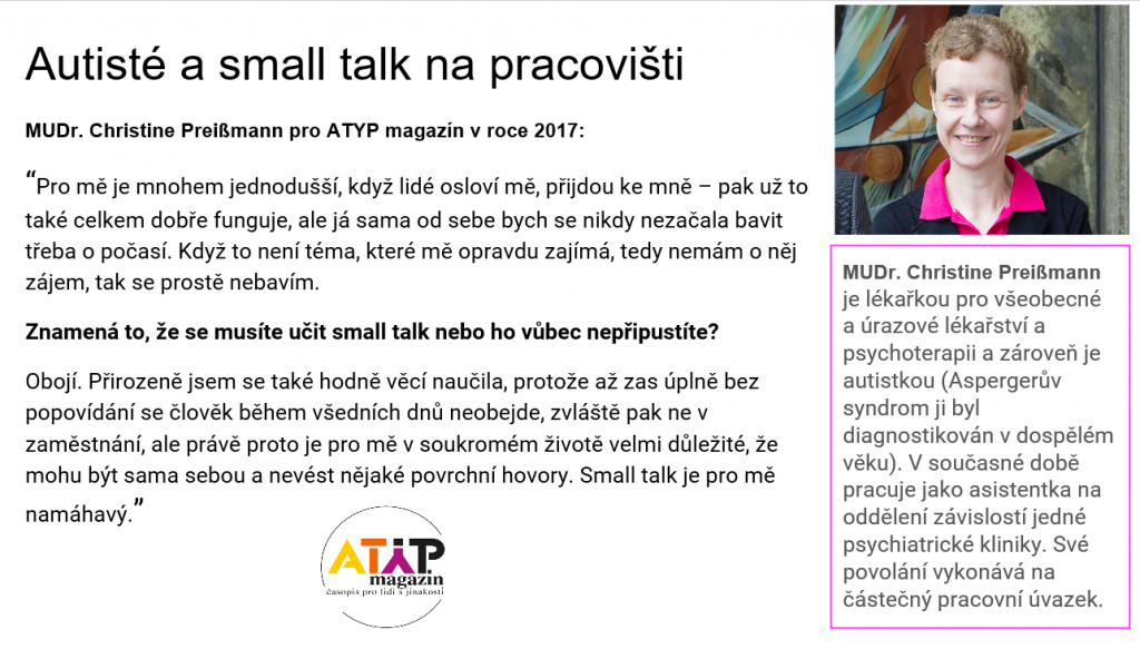 Dr. Christine Preismann v rozhovoru: Můj život s Aspergerovým syndromem